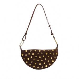 NEW ACCESSORY CONCIERGE women's maeve studded bag in brown